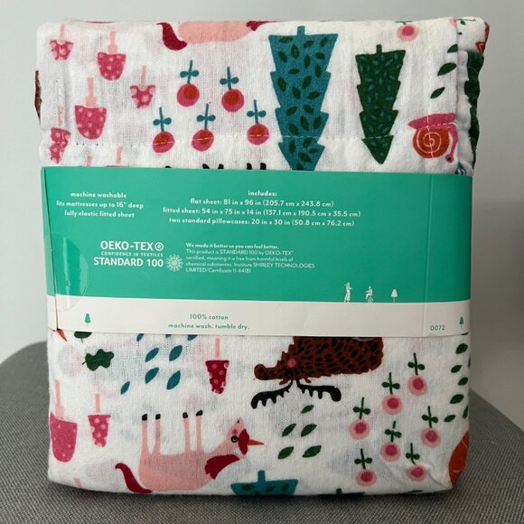 ´Wild Woods´ Flannel Sheet Set cute Animals...